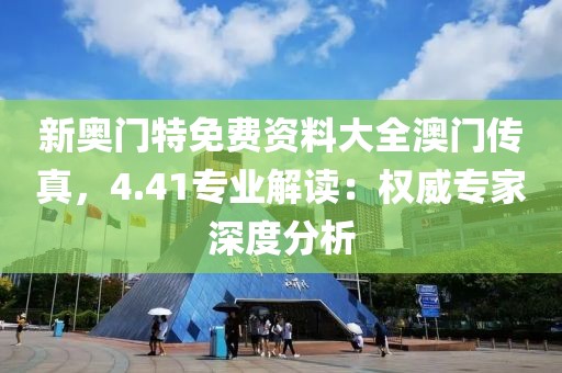 新奥门特免费资料大全澳门传真，4.41专业解读：权威专家深度分析
