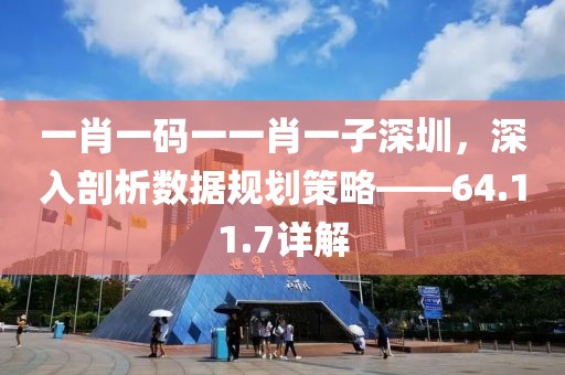 一肖一码一一肖一子深圳，深入剖析数据规划策略——64.11.7详解