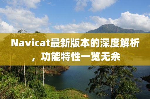 Navicat最新版本的深度解析，功能特性一览无余