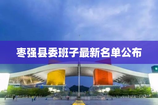 枣强县委班子最新名单公布