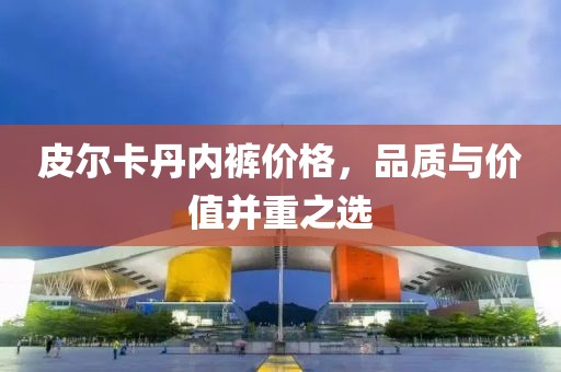 皮尔卡丹内裤价格，品质与价值并重之选