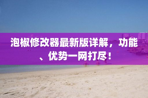 泡椒修改器最新版详解，功能、优势一网打尽！