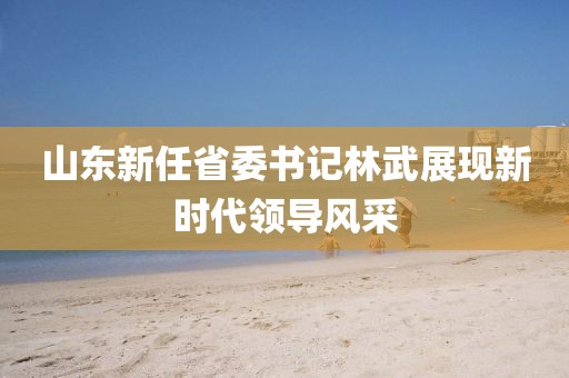 山东新任省委书记林武展现新时代领导风采