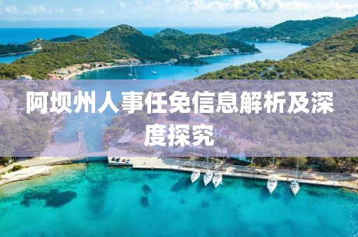 阿坝州人事任免信息解析及深度探究