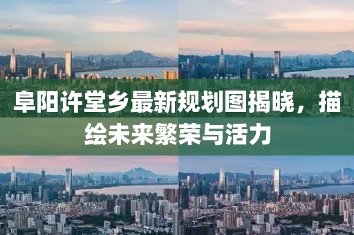 阜阳许堂乡最新规划图揭晓，描绘未来繁荣与活力