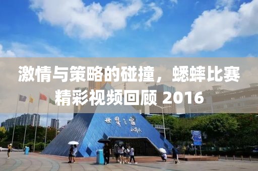 激情与策略的碰撞，蟋蟀比赛精彩视频回顾 2016