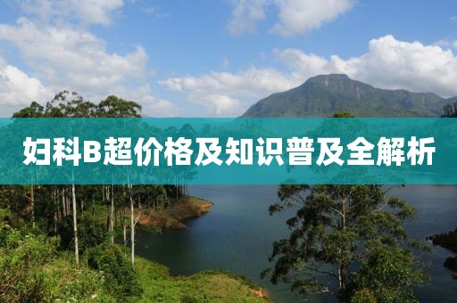 妇科B超价格及知识普及全解析