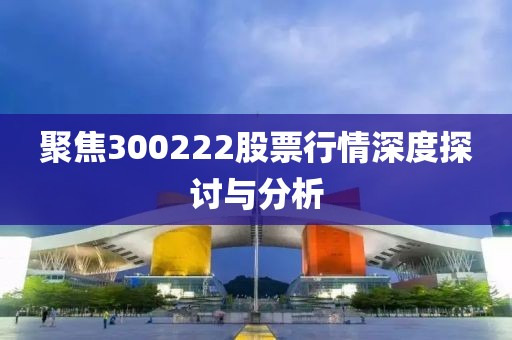 聚焦300222股票行情深度探讨与分析